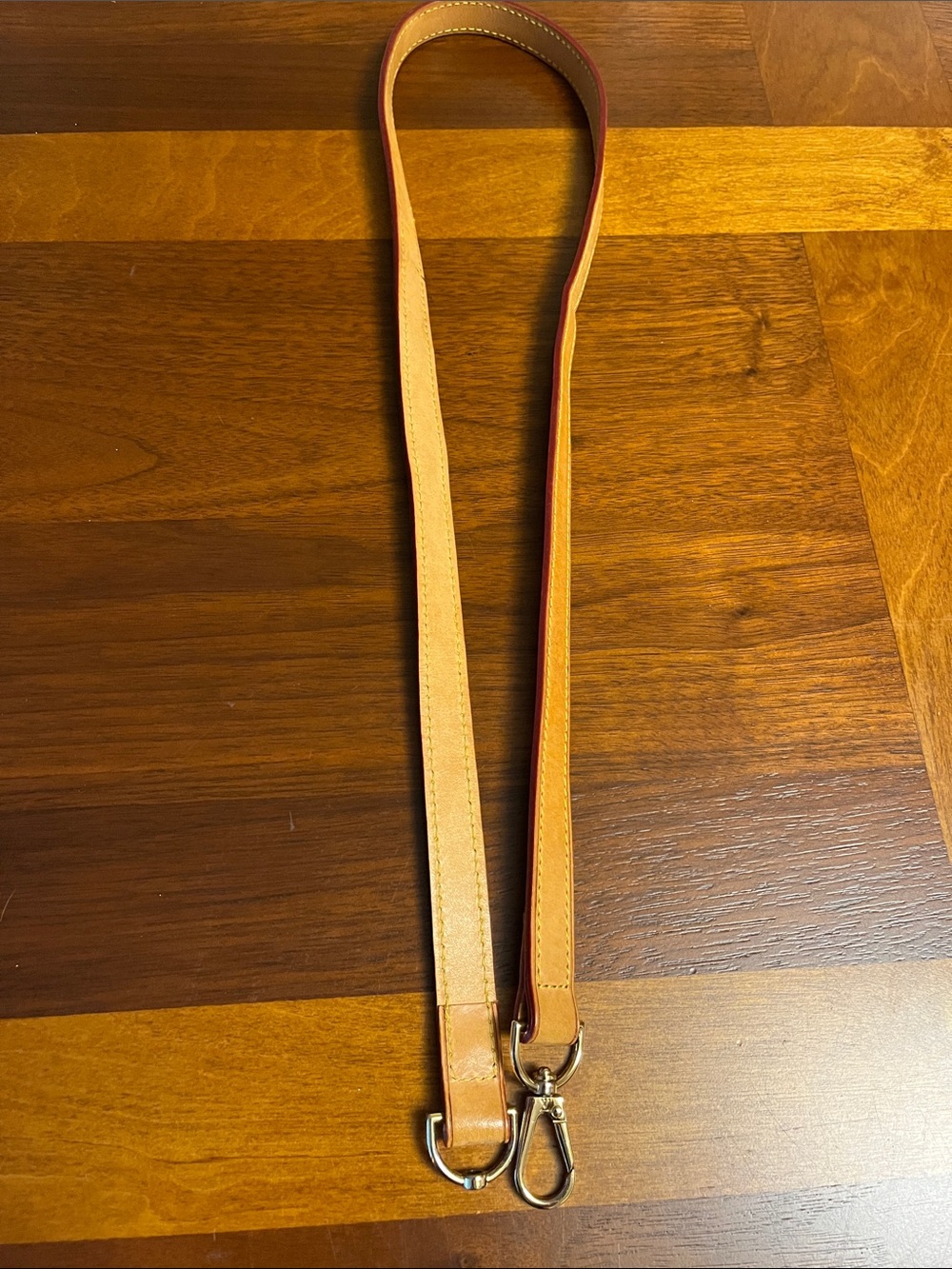 Leather Crossbody Strap - Tan from Louis Vuitton, one clasp is missing